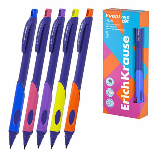 Picture of EK 2.0MM ERGOLINE KIDS NEON MECHANICAL PENCIL HB WITH SHARPE